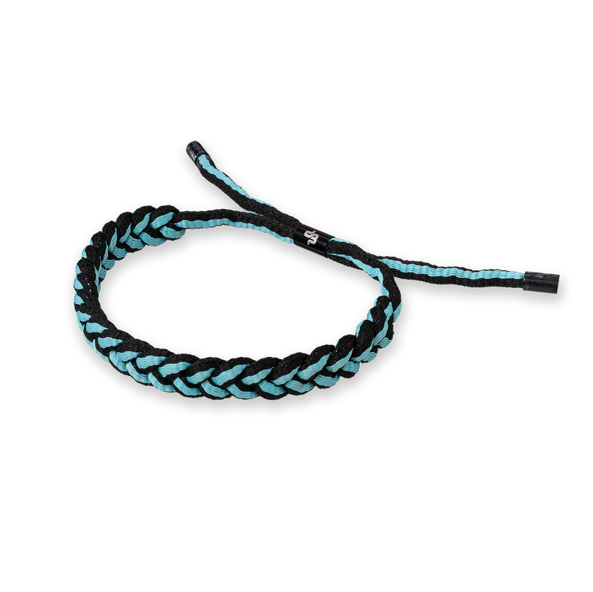 89. Bracelet Braided Rope cyan