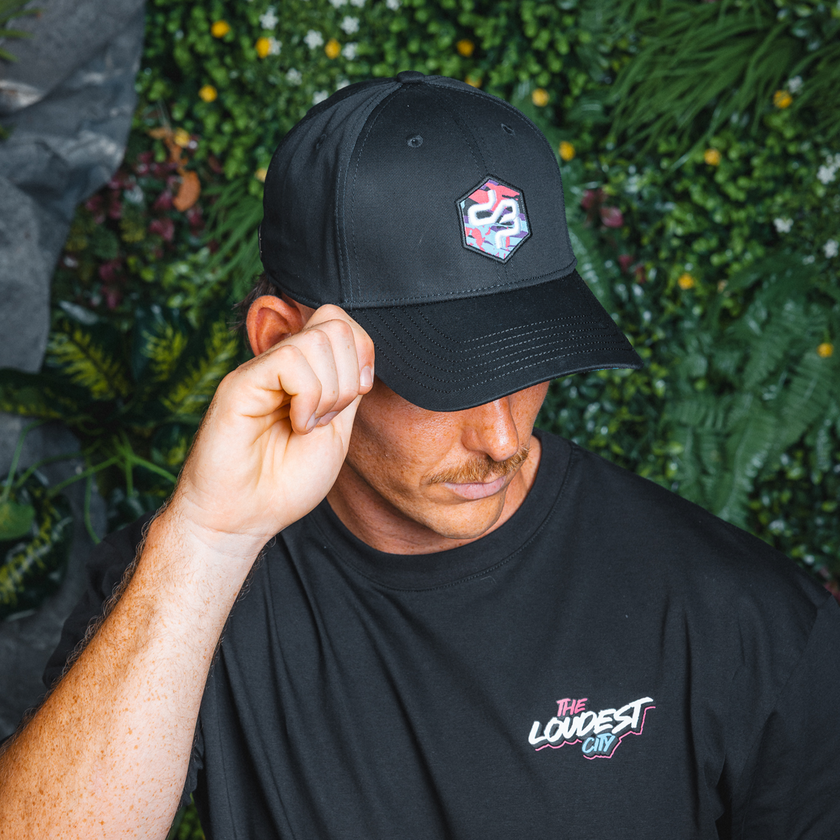 56. Baseball Cap All Over Print black