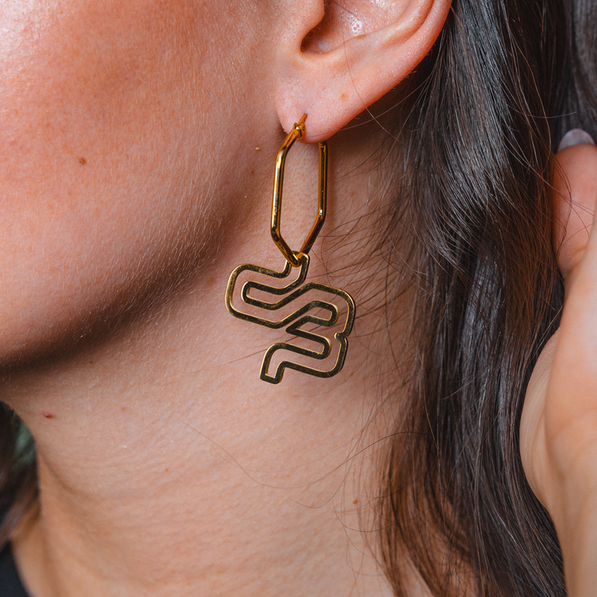 90. Earrings 2 Set gold