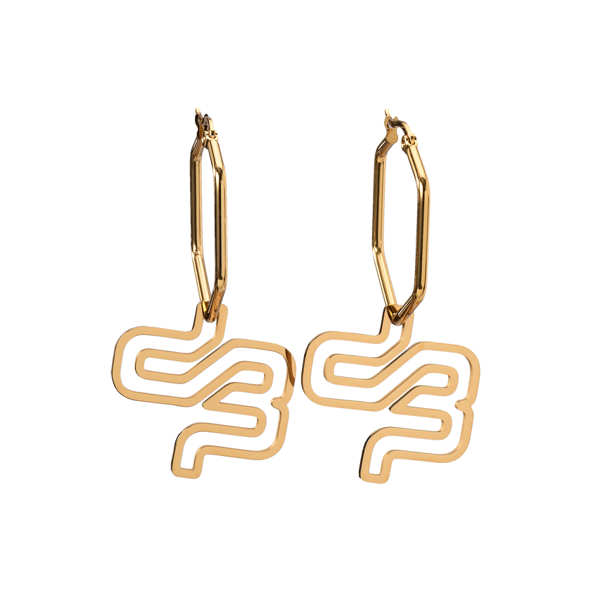 90. Earrings 2 Set gold
