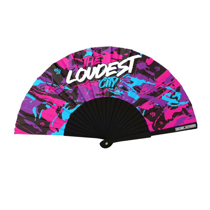 68. Handfan Loudest City All Over multicolor
