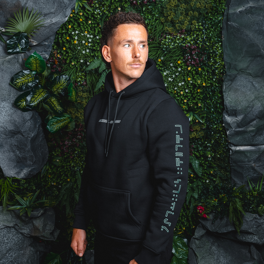 27. Hooded Sweater Zigzag black