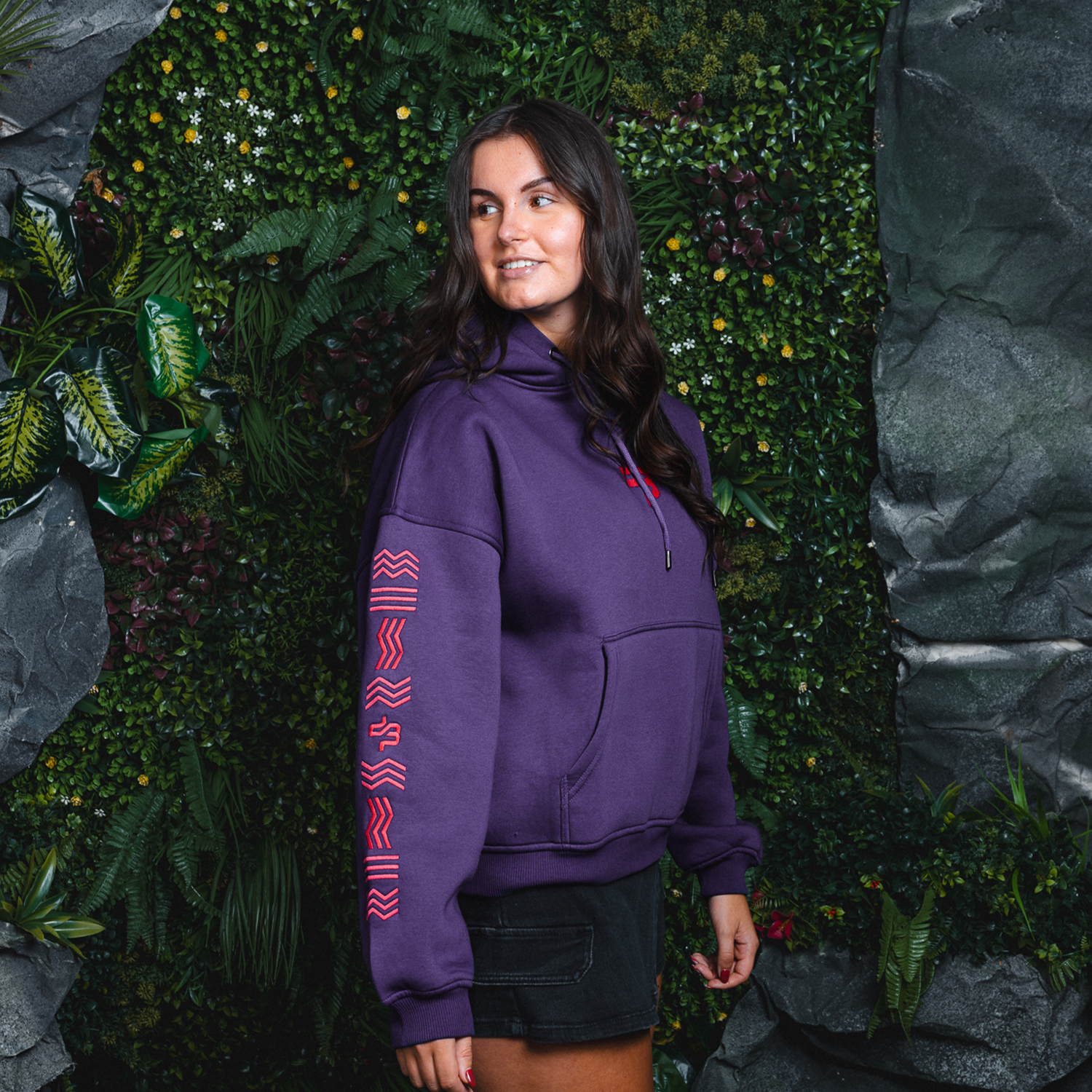 42. Hooded Sweater Boyfriend purple image