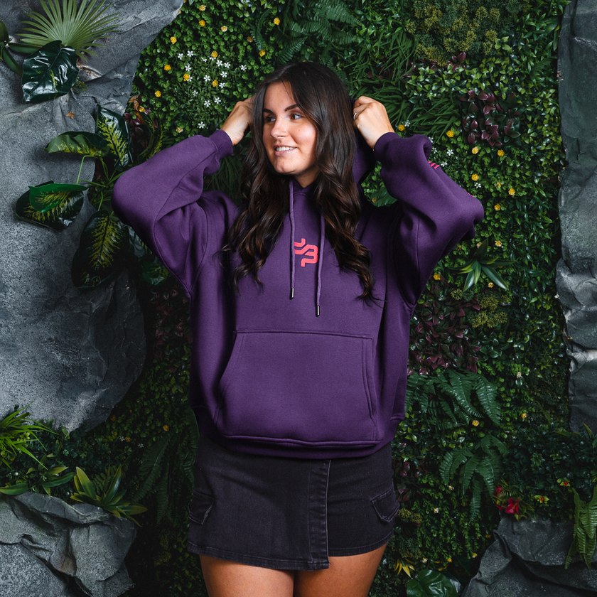 42. Hooded Sweater Boyfriend purple