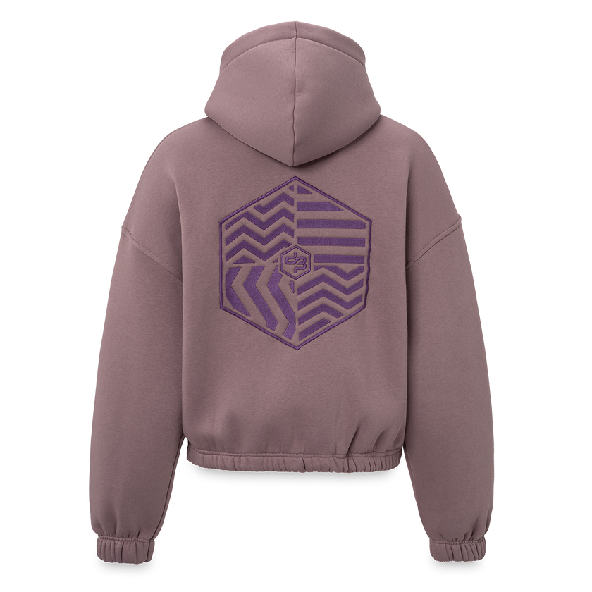 43. Hooded Sweater Mauve cropped fit