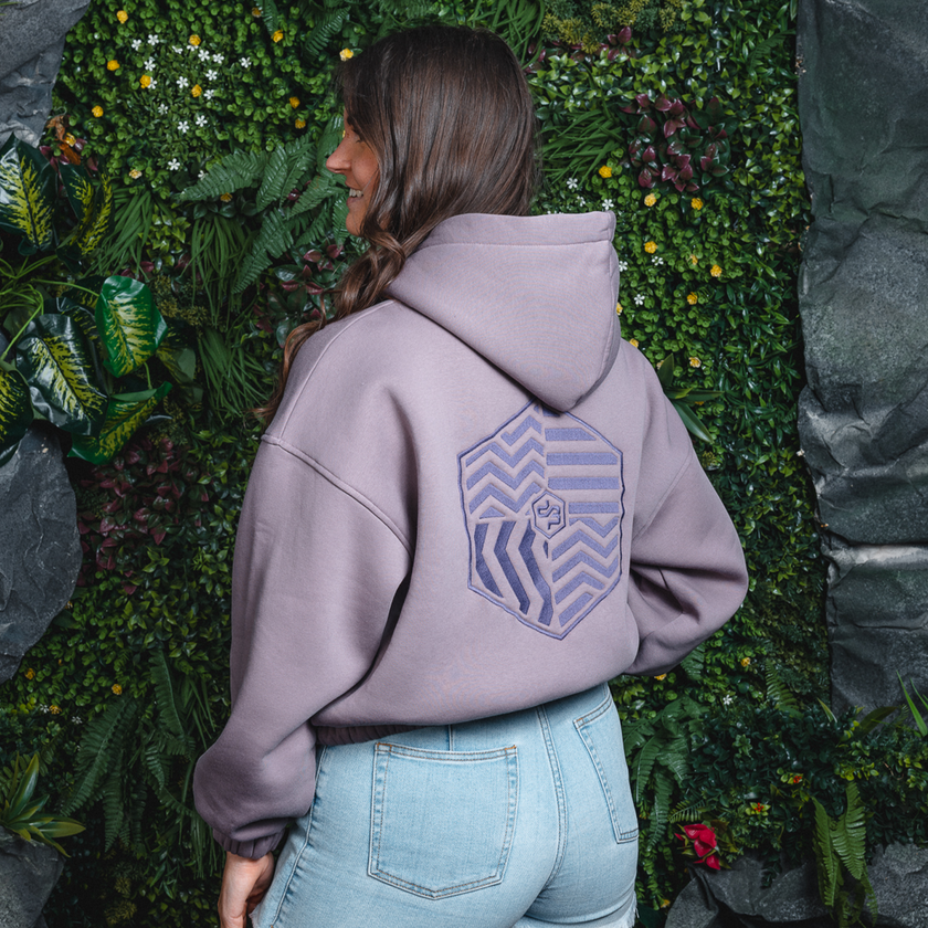 43. Hooded Sweater Mauve cropped fit