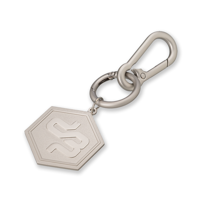 91. Keychain Logo Metal silver