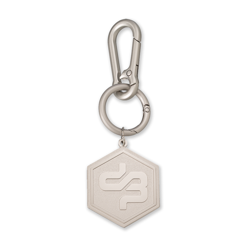 91. Keychain Logo Metal silver