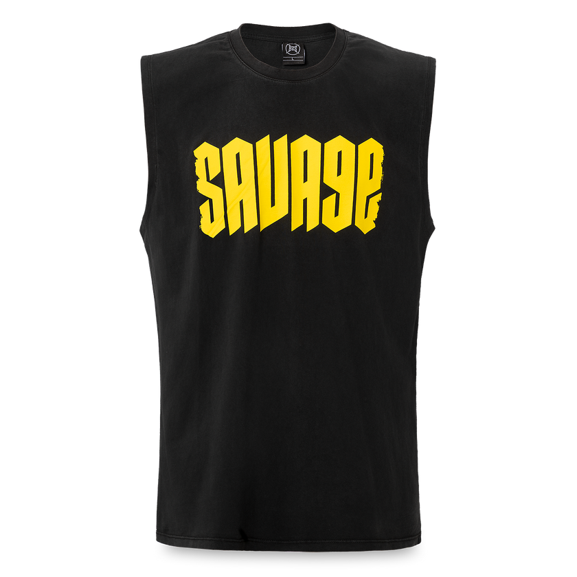 10. Muscle Tee Savage Washed black