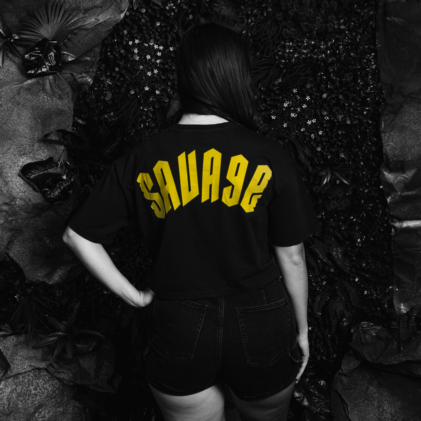 30. Short Tee Savage Washed black