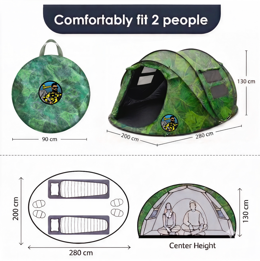 2 person - Blackout Coating Camping tent