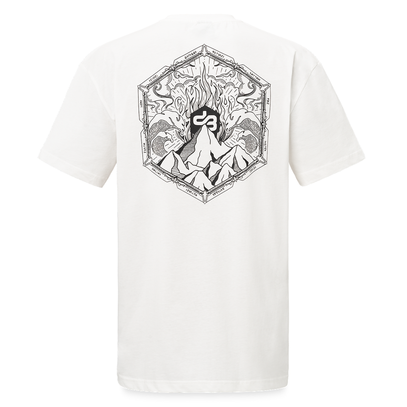 04. T-shirt Lines White loose fit