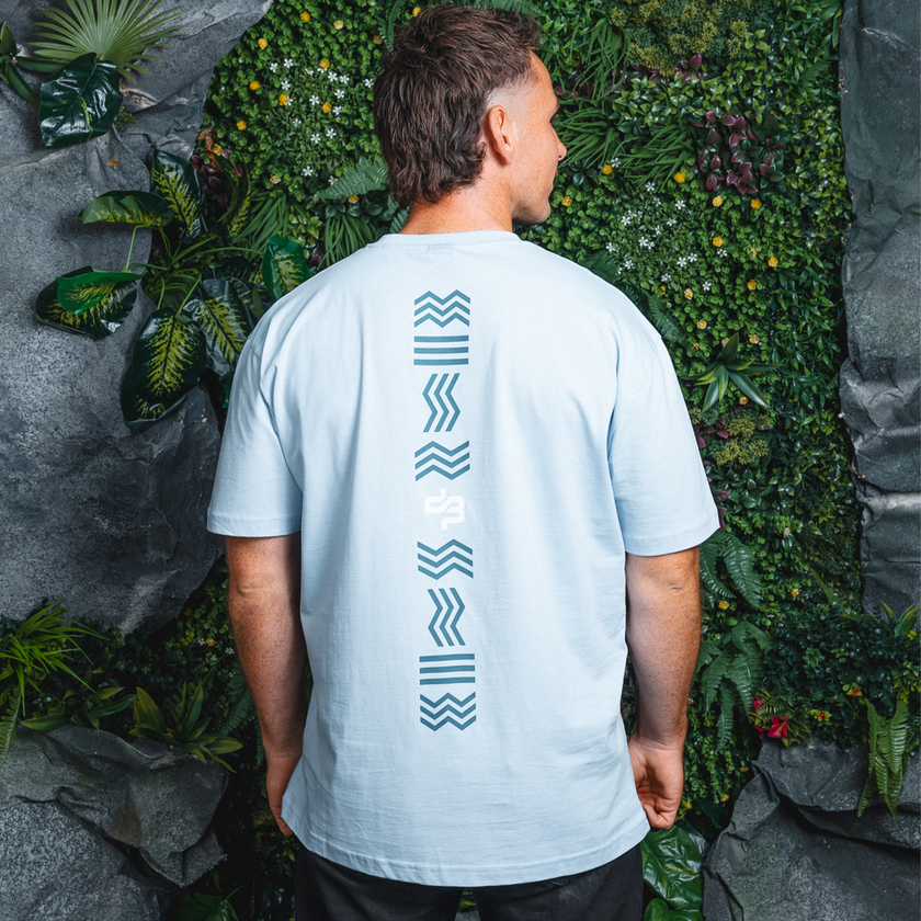 06. T-shirt Loose Symbols Lavender Blue