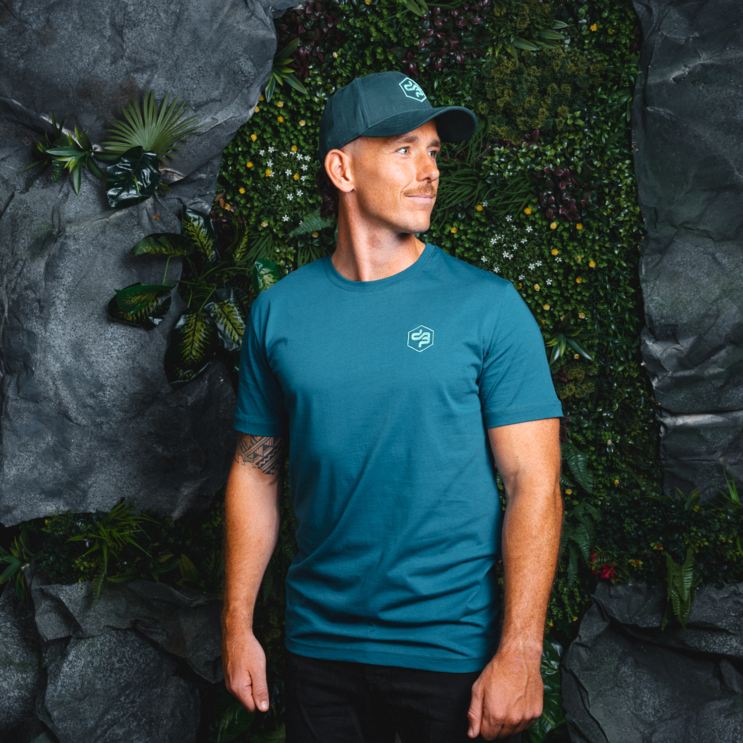 07. T-shirt Mint Symbols dark teal image