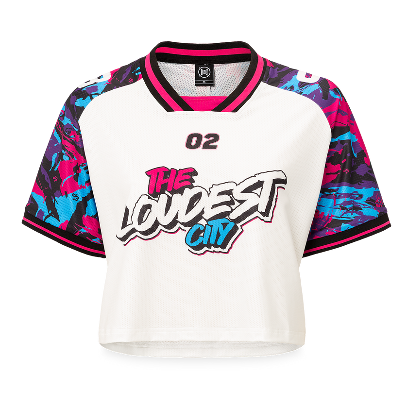 35. Soccer Shirt Cropped Allover white