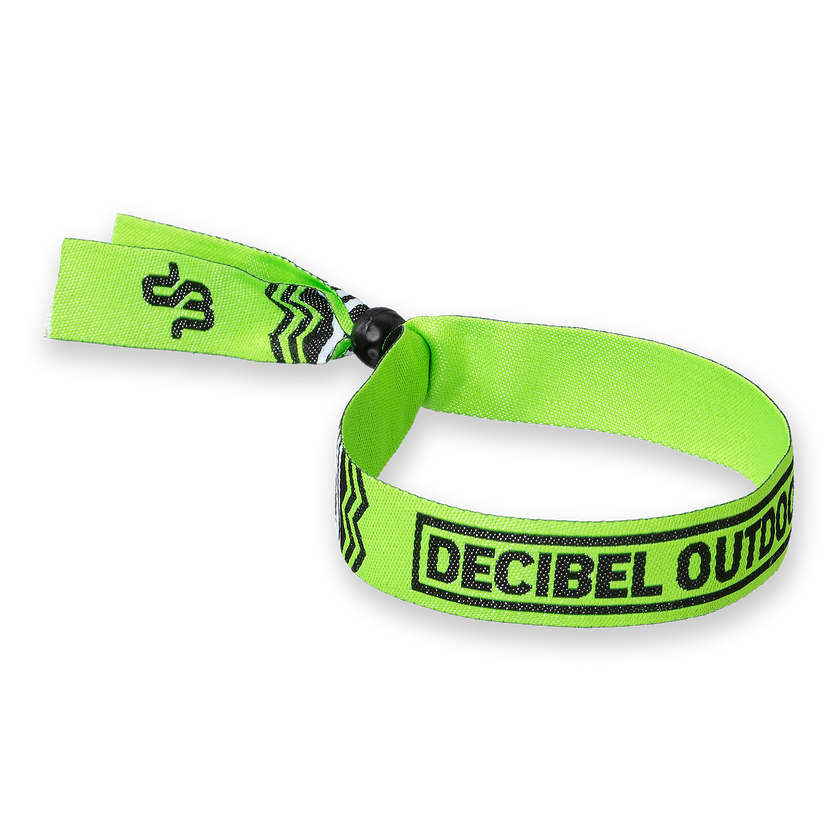 65. Woven Bracelet Neon Green black